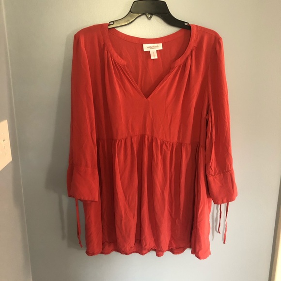 Motherhood women’s red/ orange top size LGG - Picture 2 of 9